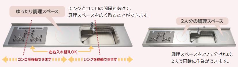 ゆったり調理スペース ゆったり調理スペース